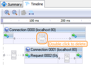 Load testing with LoadComplete: Deleting think time in the Timeline