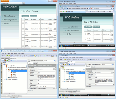 Figure 6. Testing Web Applications on Physical and Virtual Machines