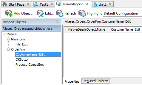 Sample Name Mapping for a C++Builder application