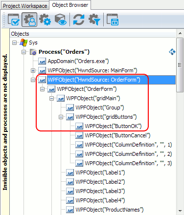 WPF object hierarchy when 'Simplified WPF object tree' is disabled
