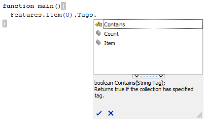 Members of the Tags collection in Code Completion