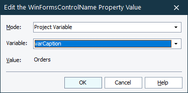 Edit Property Value dialog