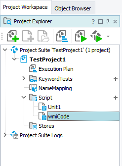 Script Extension Project in the Project Explorer