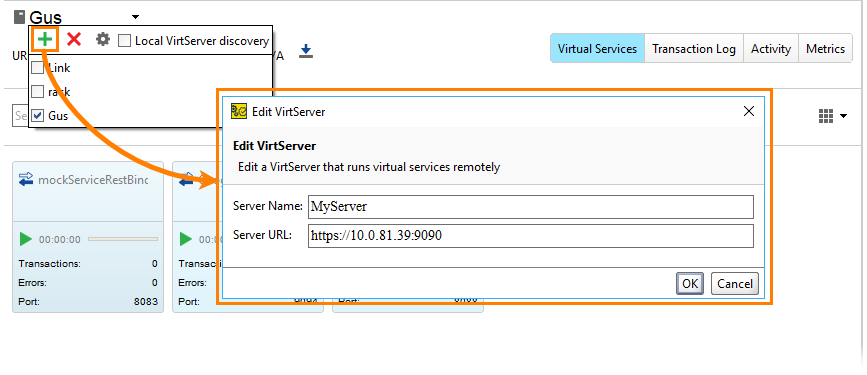 API testing with ReadyAPI: Adding VirtServer manually