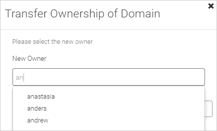 Selecting the new owner