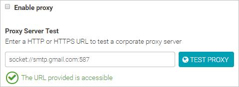 Testing outbound connection to the SMTP server