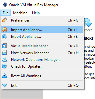 'File > Import Appliance' menu in SwaggerHub