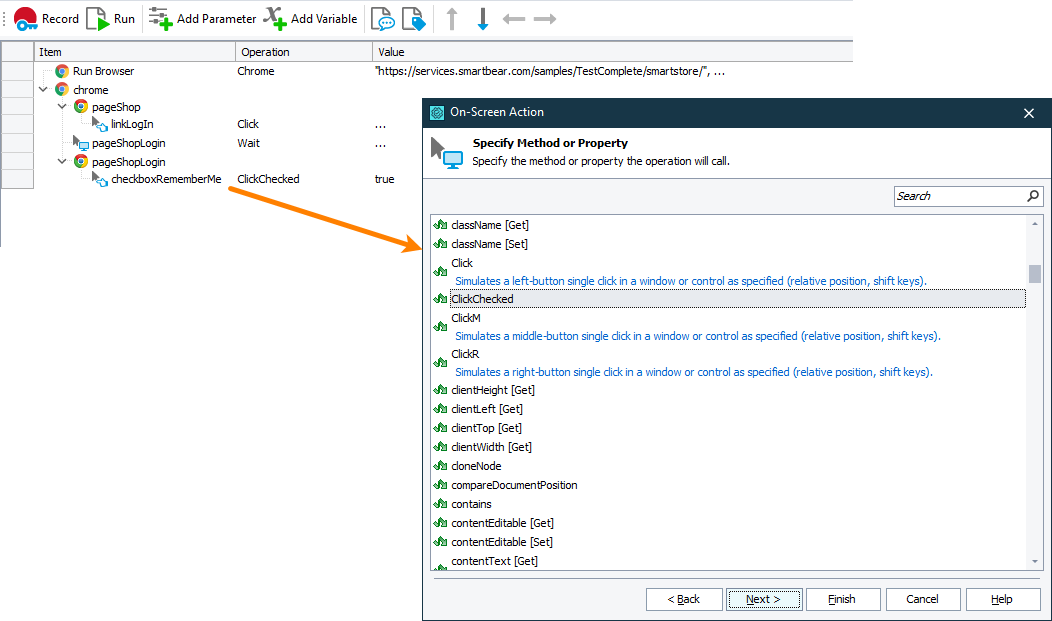 Selecting a check box on a web page Selecting a check box on a web page