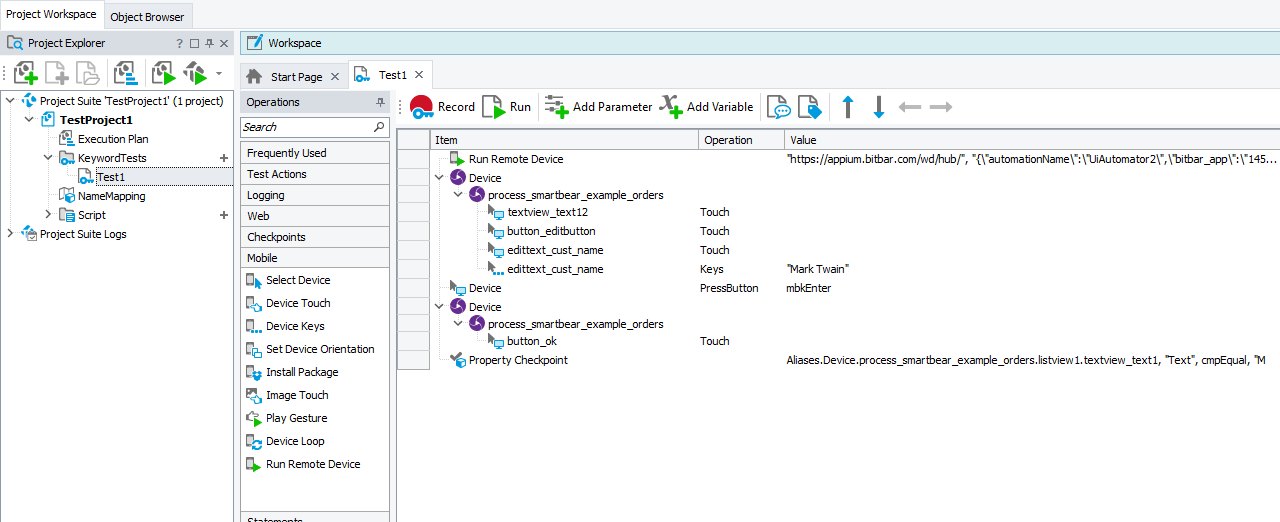 Recorded mobile test Recorded mobile test