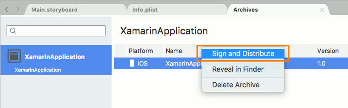 Signing the application Signing the application