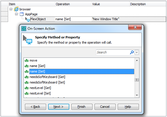 Setting a new value for a Flex object’s native property Setting a new value for a Flex object’s native property