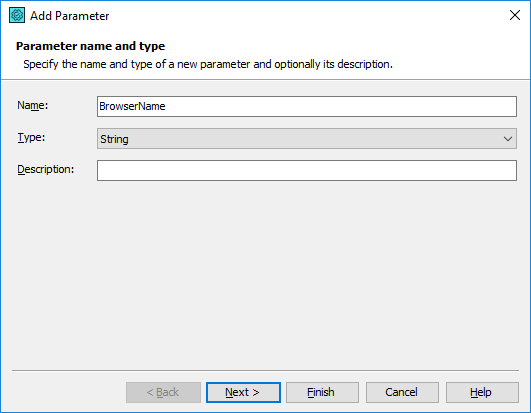 Adding a test parameter Adding test parameter