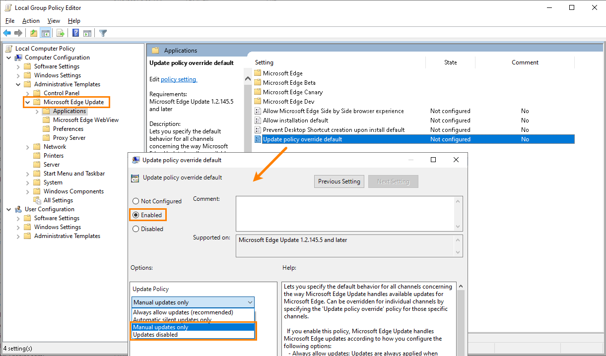 Disabling Edge auto updates Disabling Edge auto updates