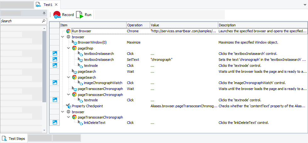 Test recorded in cross-platform web testing mode Test recorded in cross-platform web tersting mode