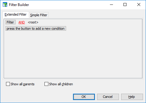 Filter Dialog
