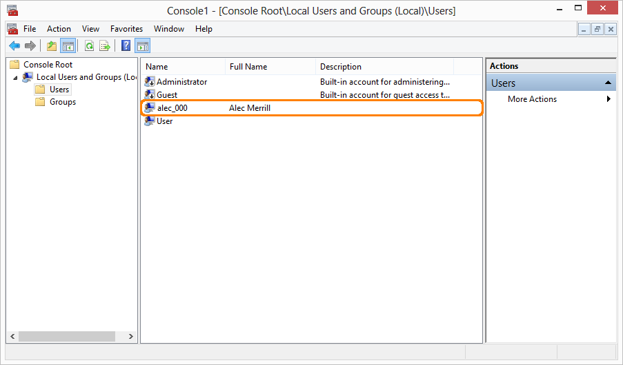 Local account associated with the Microsoft account Local account associated with the Microsoft account