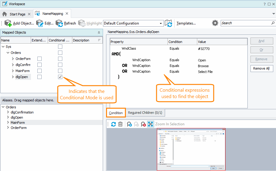 Conditional mapping criteria Conditional mapping criteria