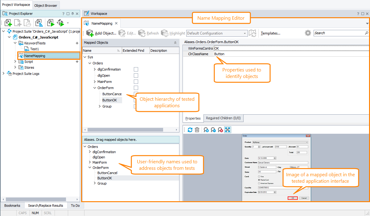 Name Mapping editor Name Mapping editor