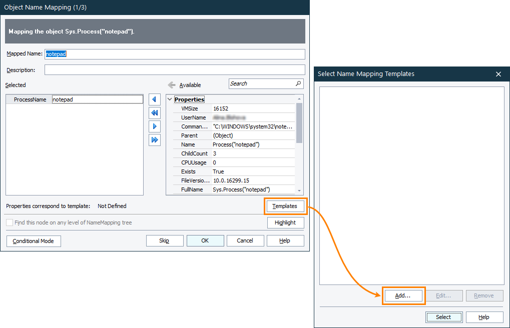 Create a template during manual mapping Create template during manual mapping