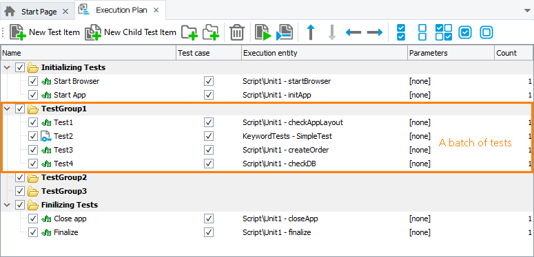 A batch of tests A batch of tests