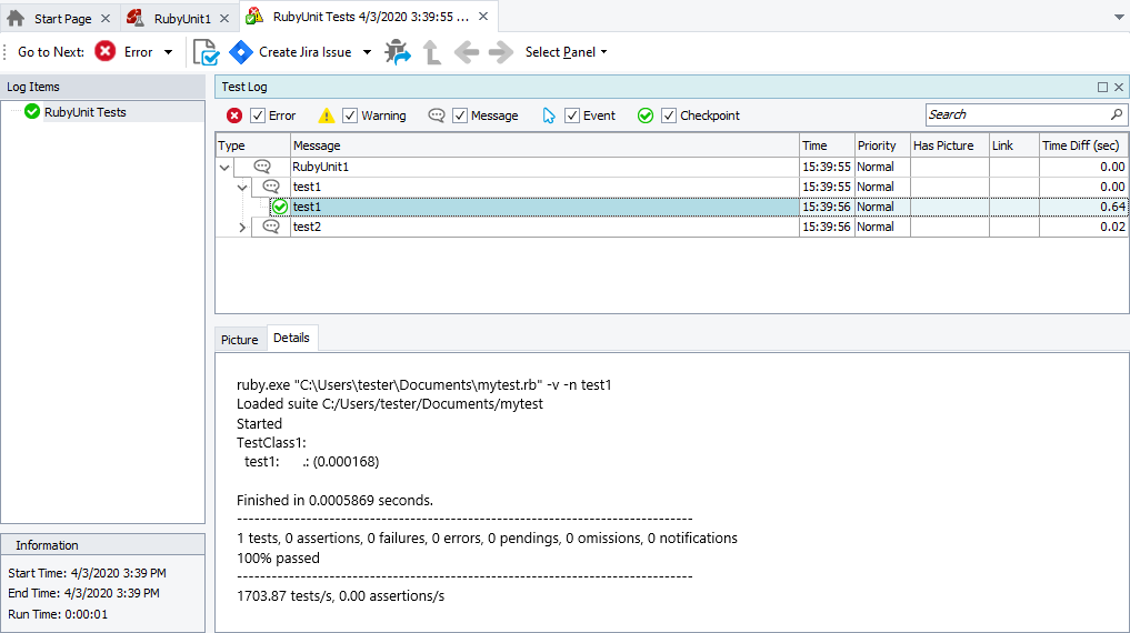 Selenium test results Selenium test results