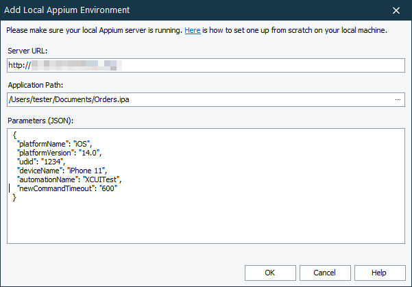 Specifying environment parameters Specifying environment parameters