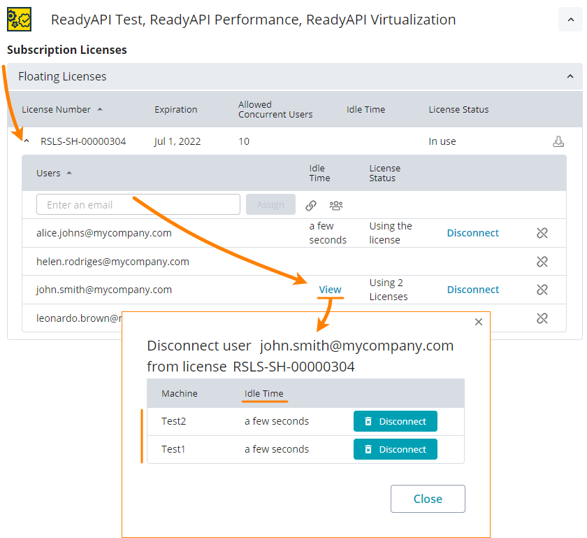 Using multiple license seats