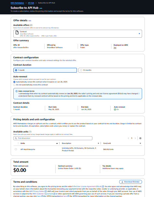 Subscribe to API Hub