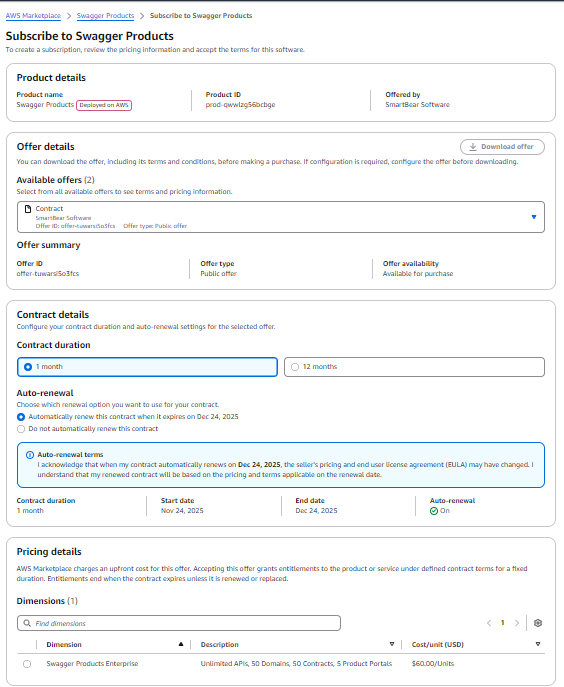 Subscribe to Swagger Products