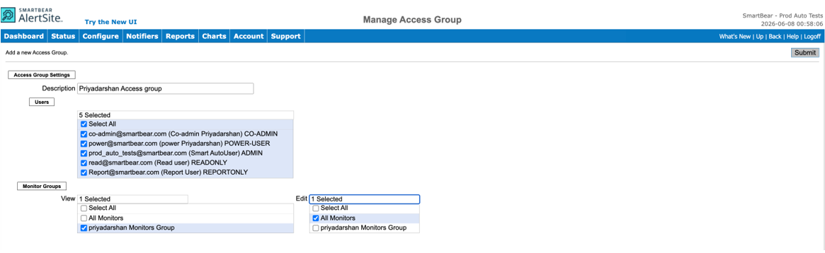 Manage Access Group Access Group