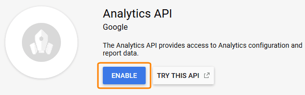 Google API Console: Enable Analytics API