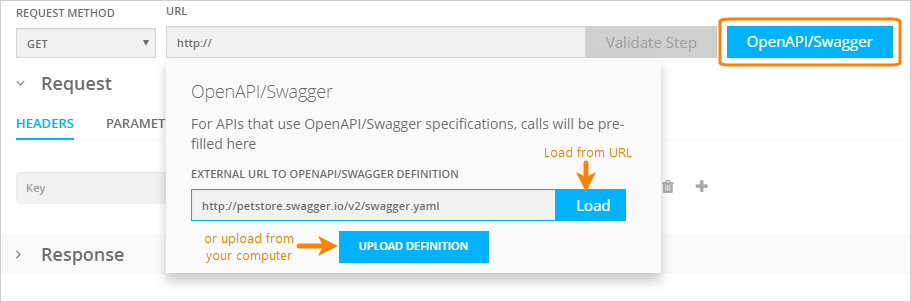 Loading an OpenAPI (Swagger) definition to AlertSite