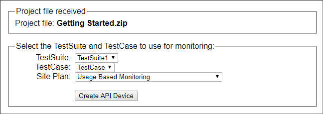 Selecting a SoapUI test suite and test case