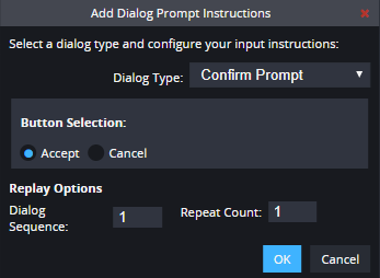 The Confirm Prompt dialog