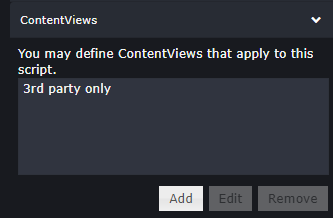 ContentViews: 3rd party only