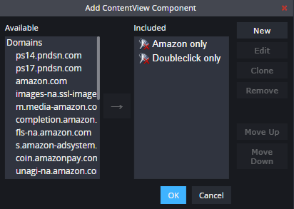 Adding ContentView exclusions