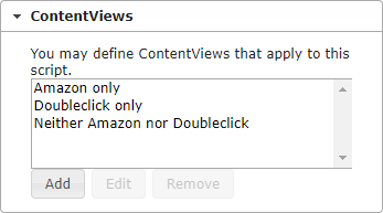 Populated ContentViews