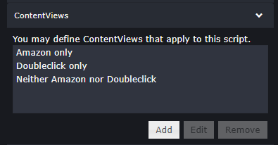 Populated ContentViews