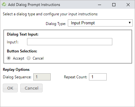The Input Prompt dialog