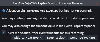 Replay advisor: Location change