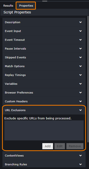 URL Exclusions expanded