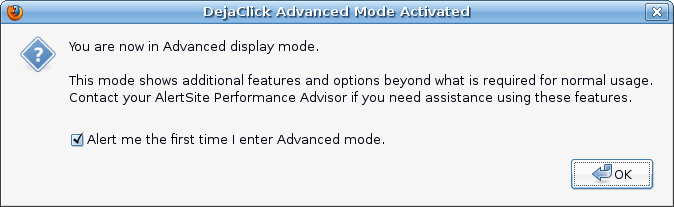 DéjàClick Advanced Mode Activated