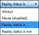 Replay status