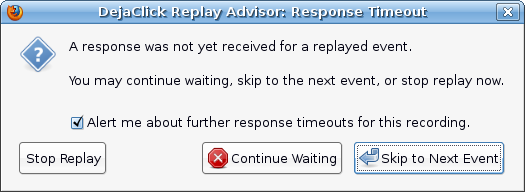 Replay Advisor: Response Timeout