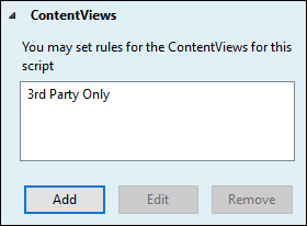 ContentViews: 3rd Party Only