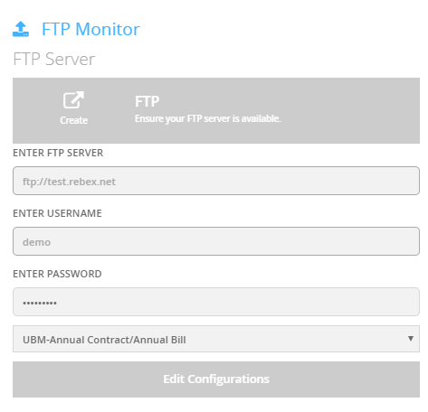 FTP monitor settings