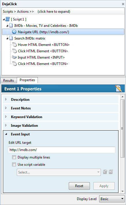 Recorded transaction