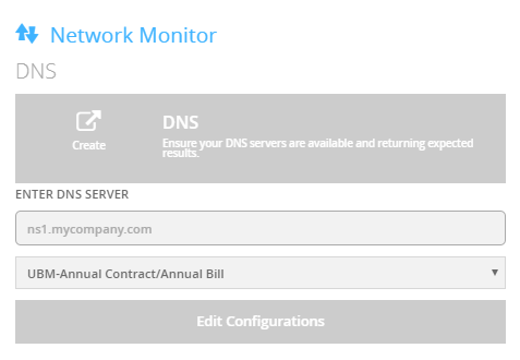 DNS monitor information