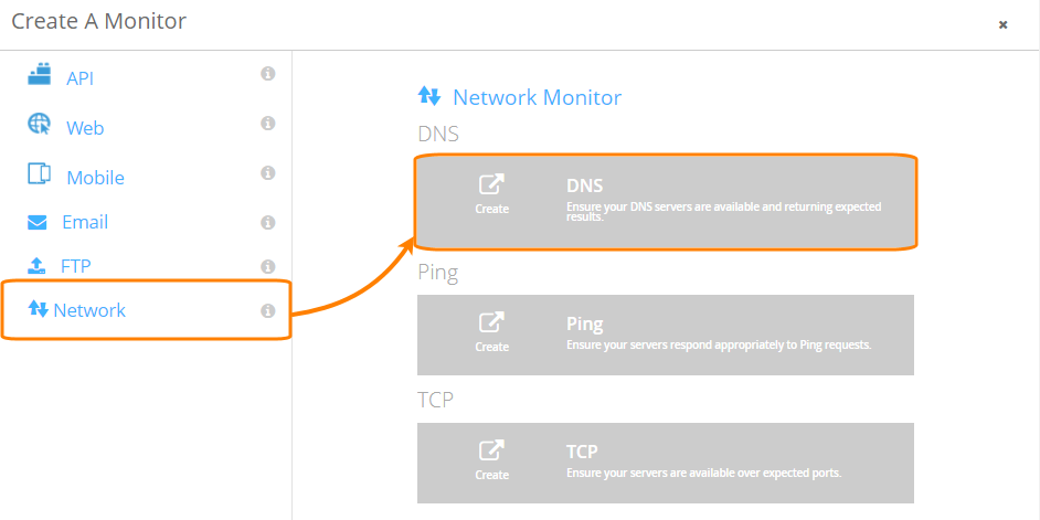 Creating a DNS monitor