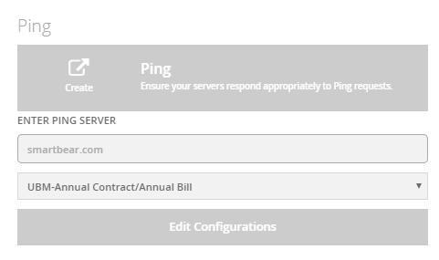 Ping monitor settings